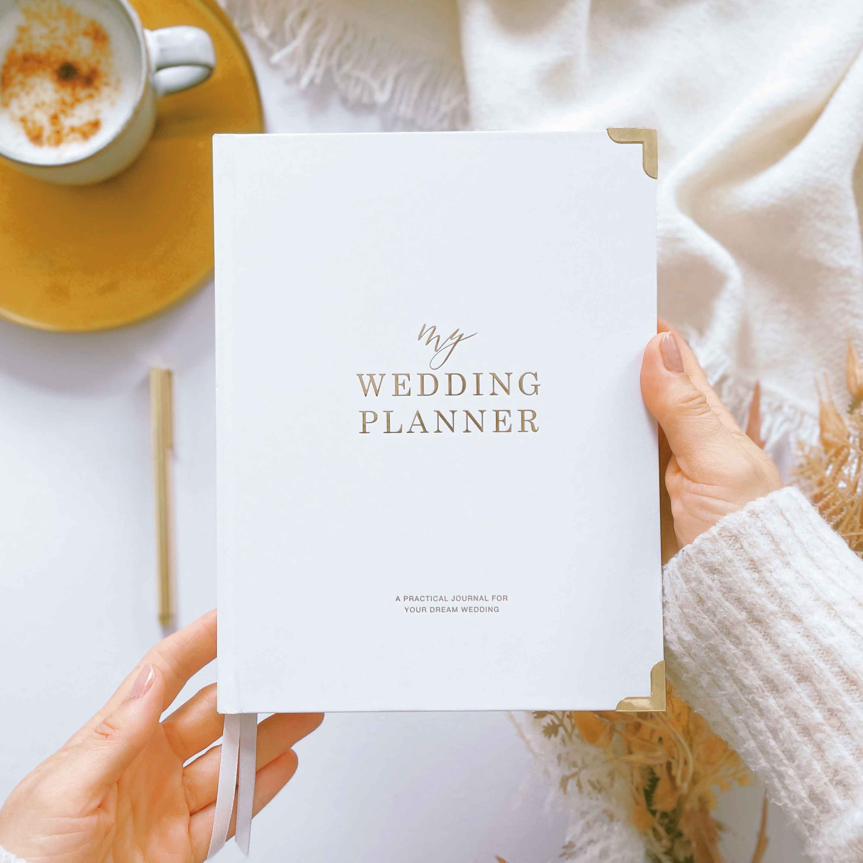 white wedding planner