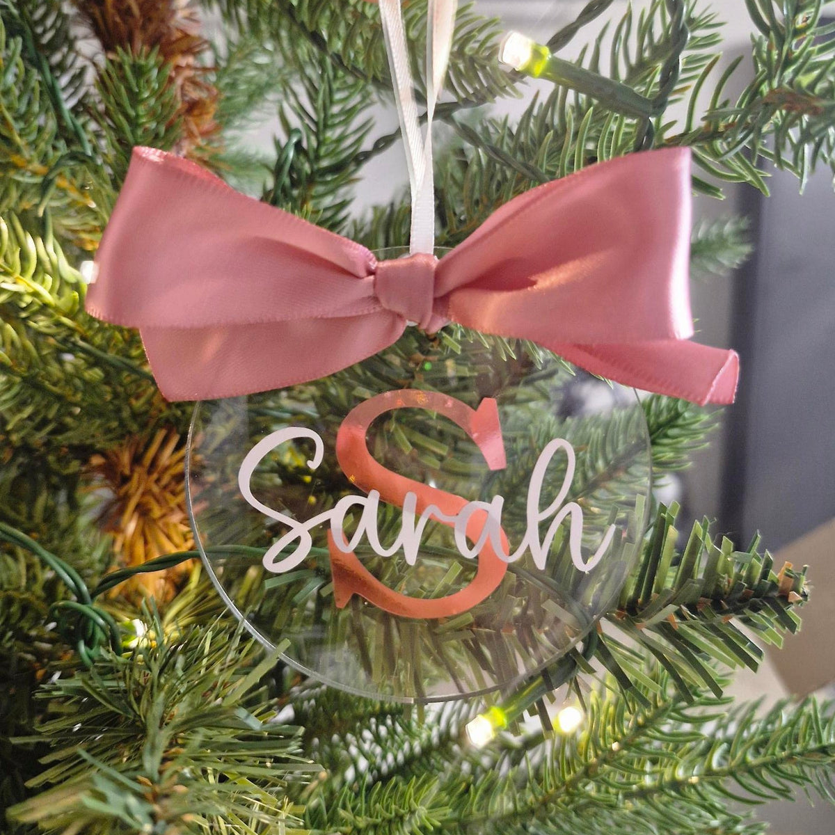 Personalised Initial Flat Bauble