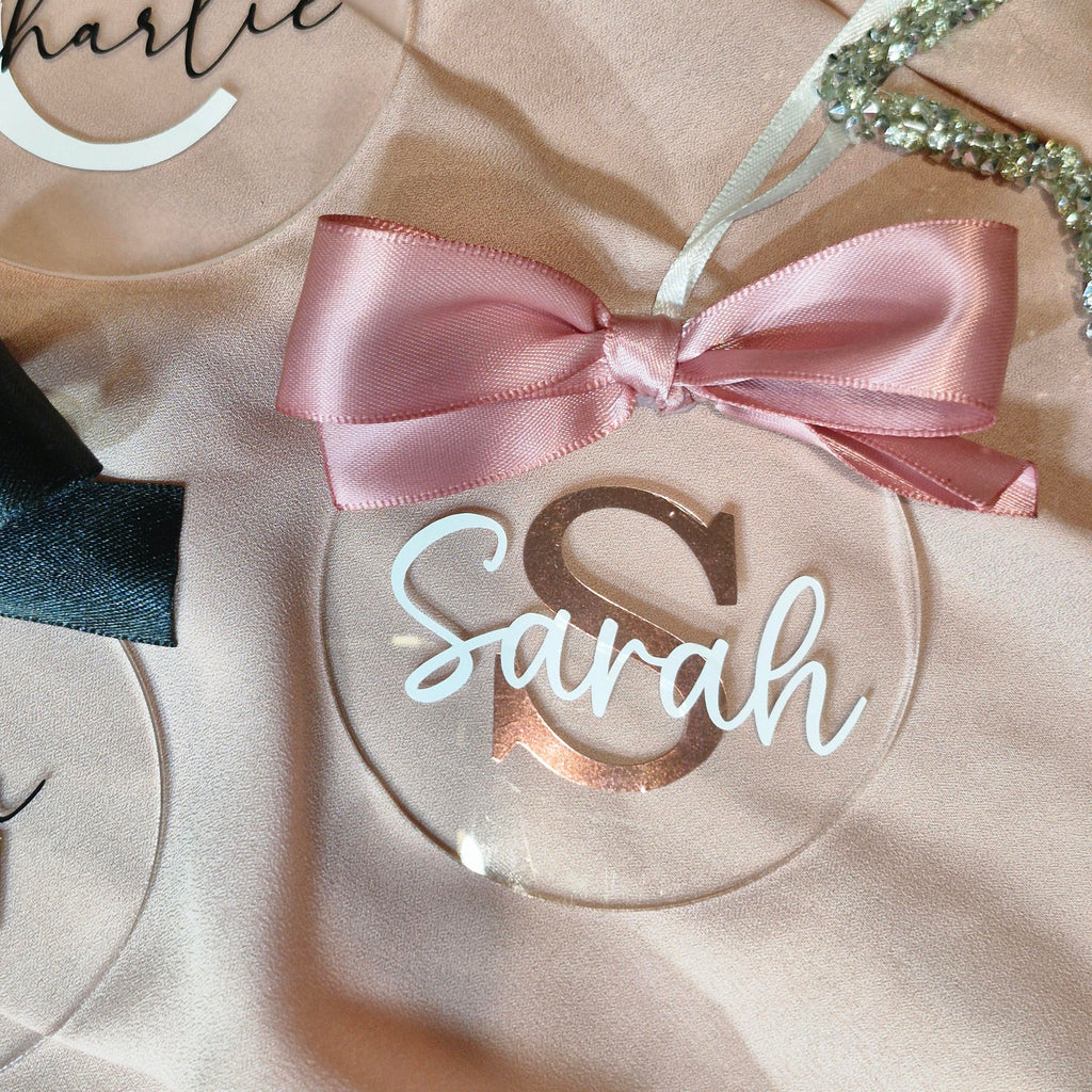 Personalised Initial Flat Bauble