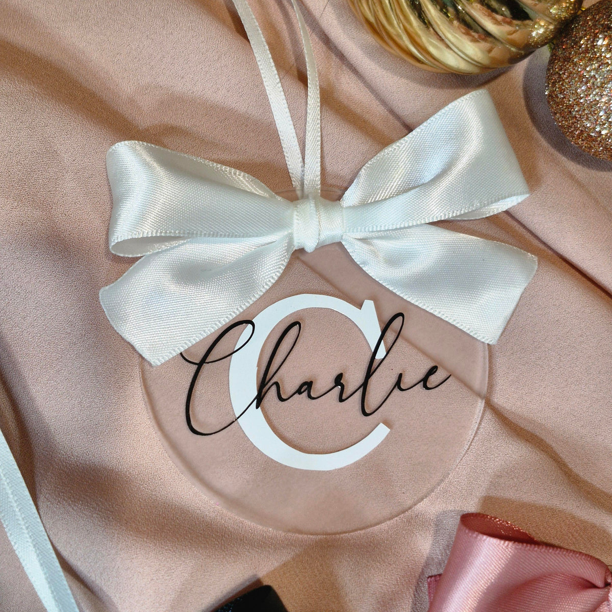 Personalised Initial Flat Bauble