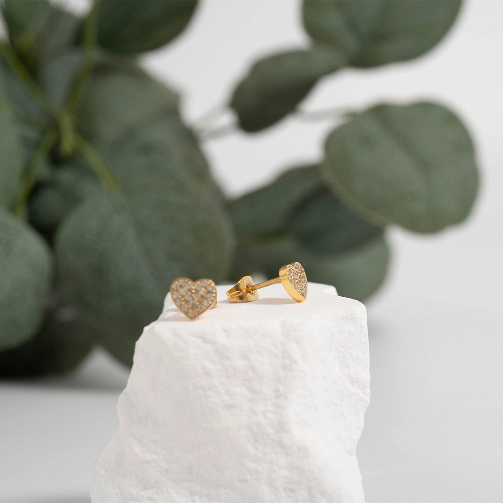 Anna Heart Stud Earrings