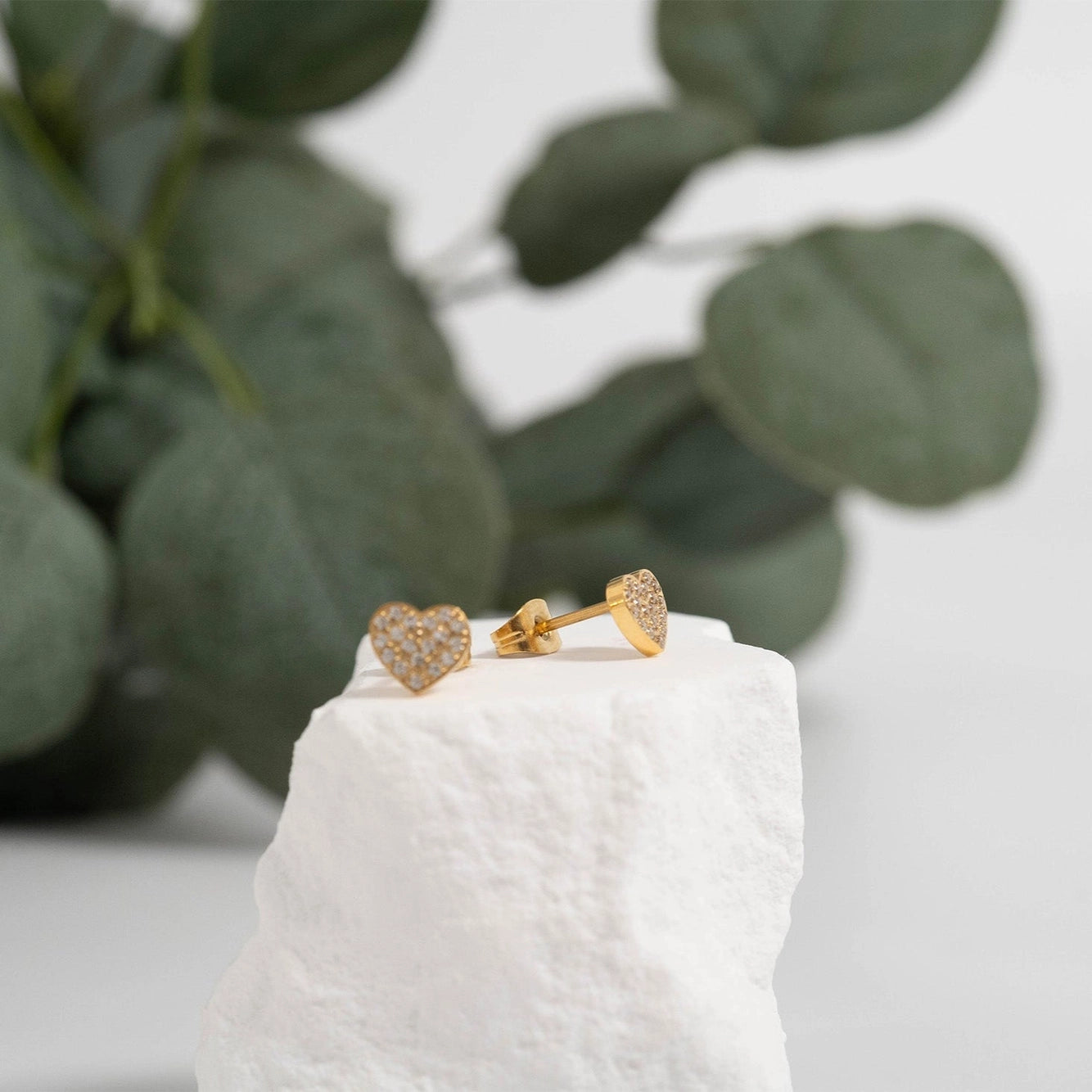 Anna Heart Stud Earrings