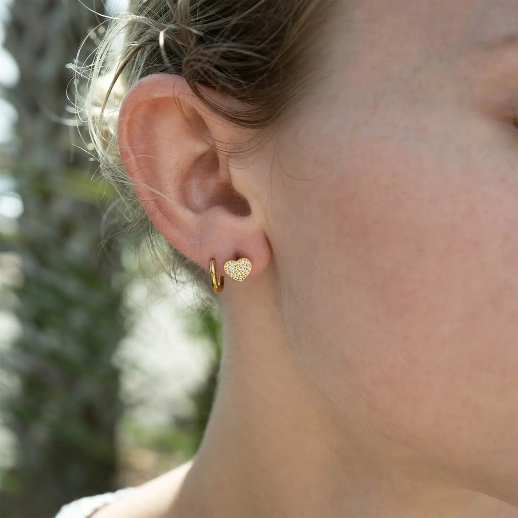 Anna Heart Stud Earrings