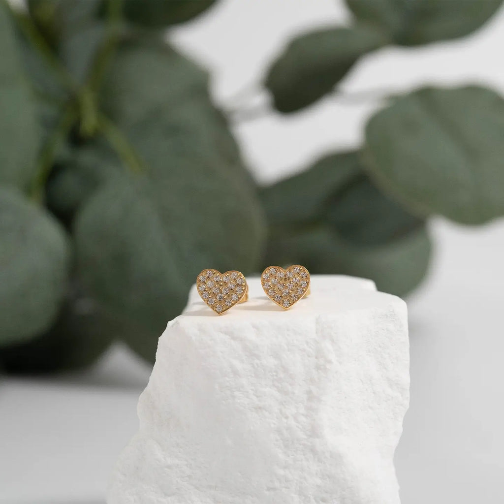 Anna Heart Stud Earrings