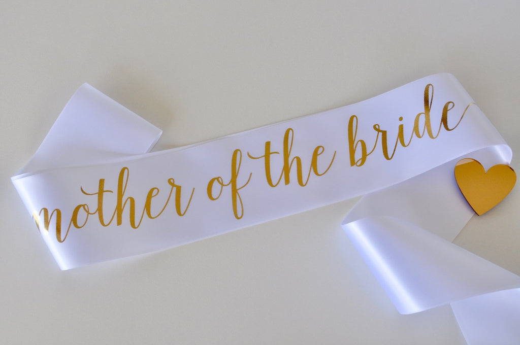 Bridal Party Sashes White