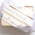 Bridal Party Sashes White