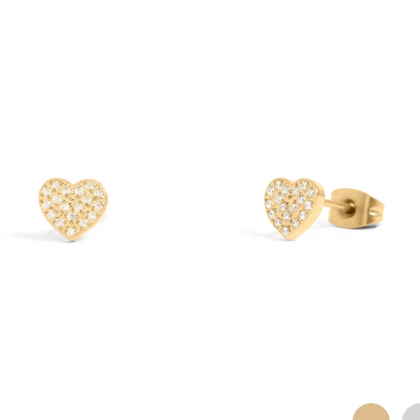 Anna Heart Stud Earrings