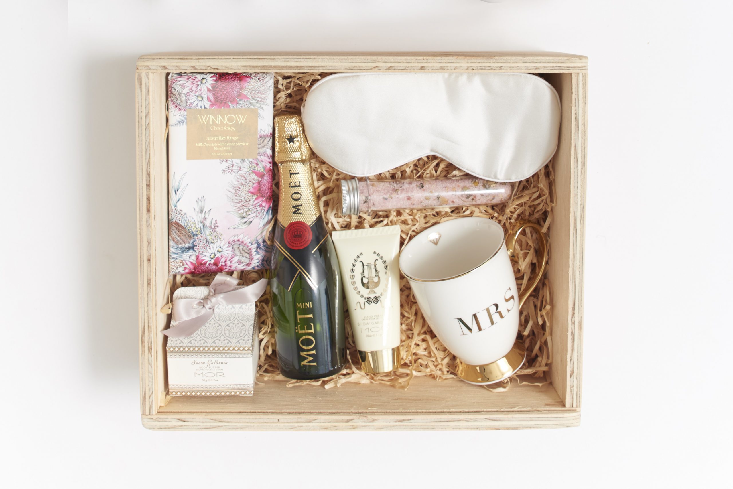 bride gift box filled inclusions