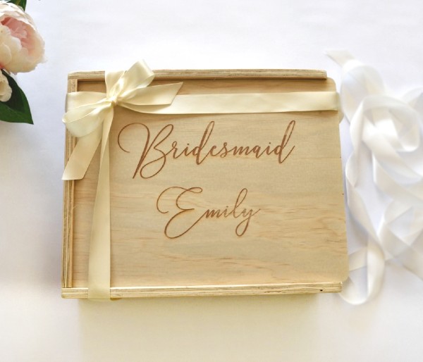 Bridesmaid custom personalised gift box hamper