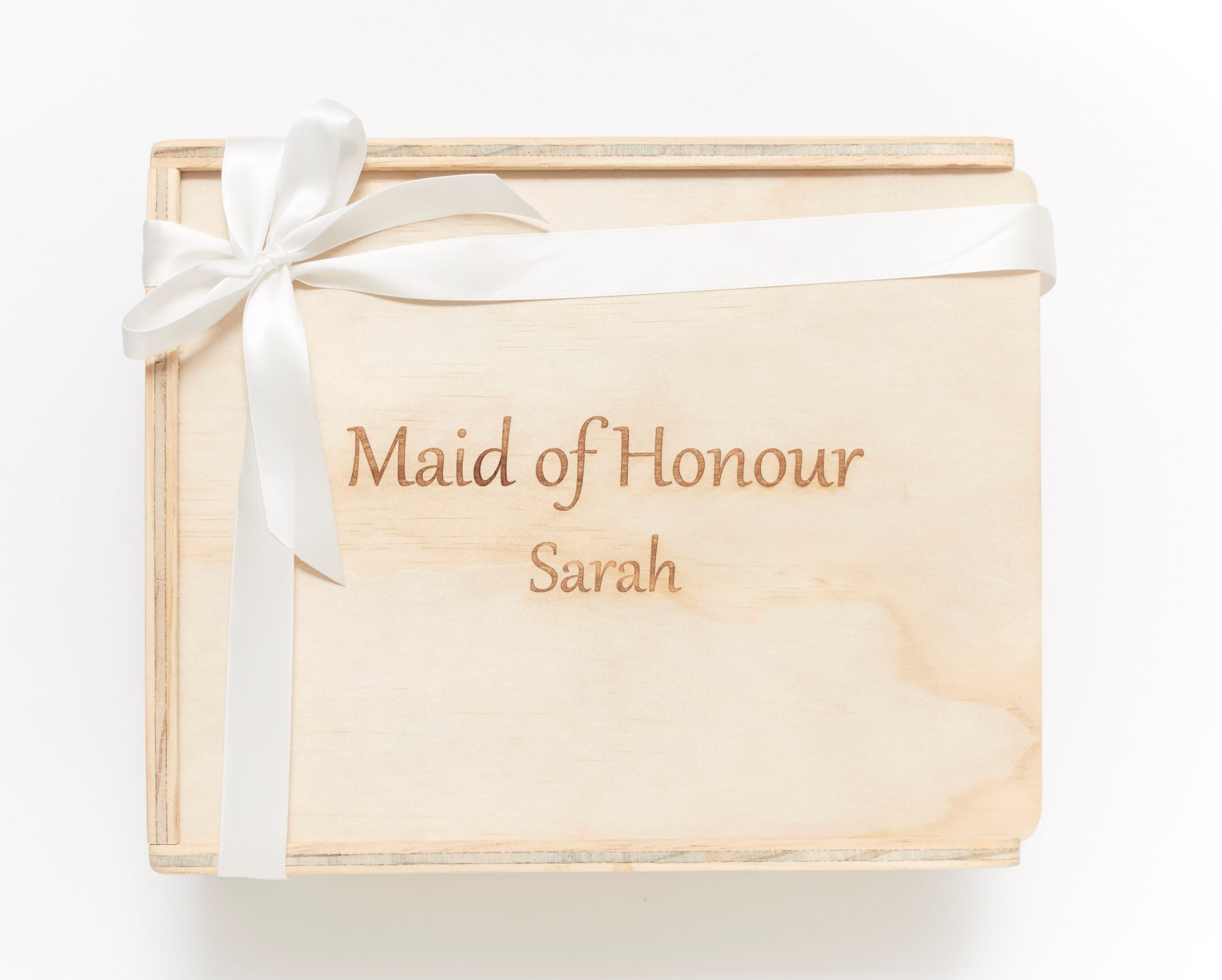 maid of honour custom engraved keepsake gift box