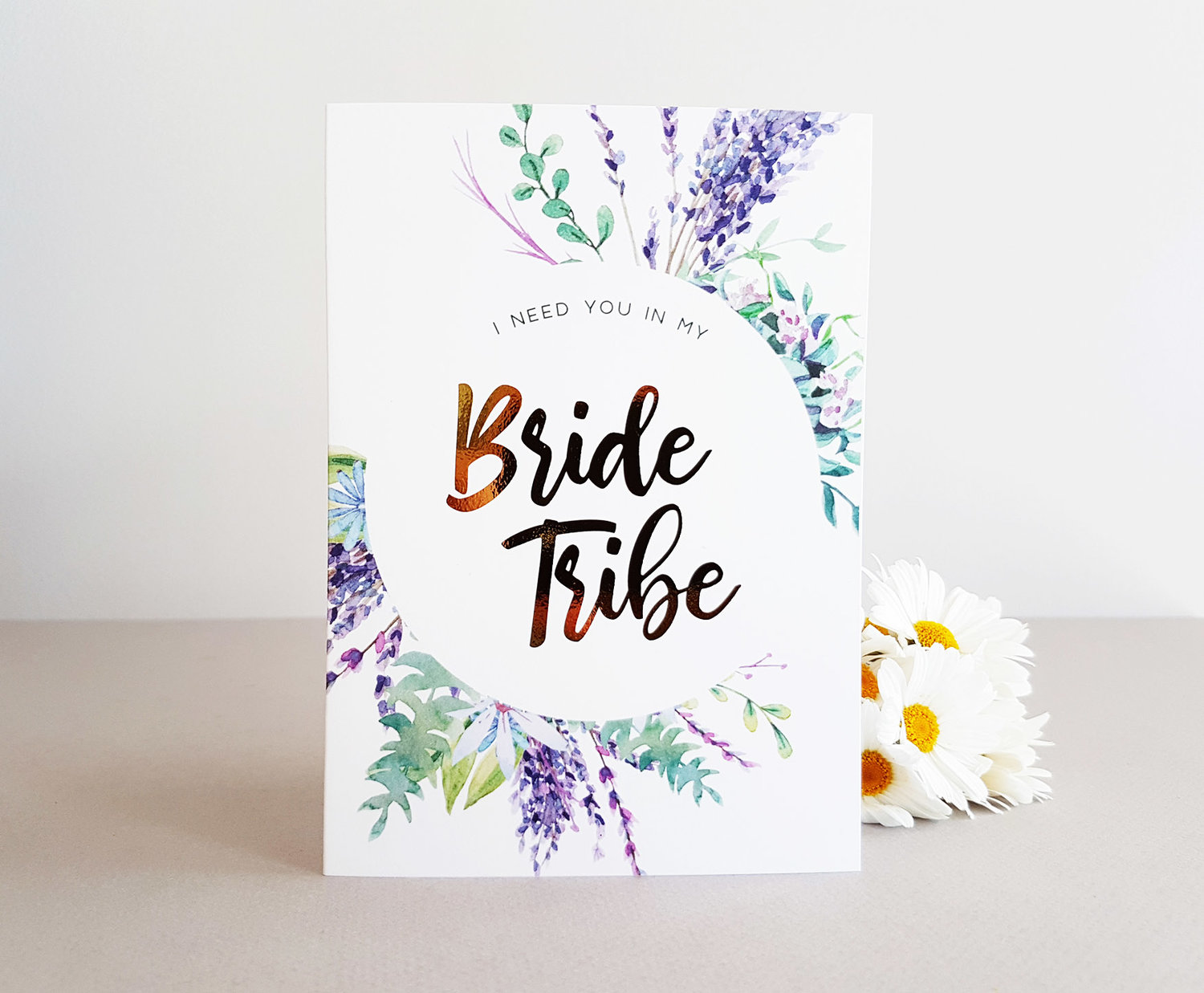 bride tribe gold foil cards
