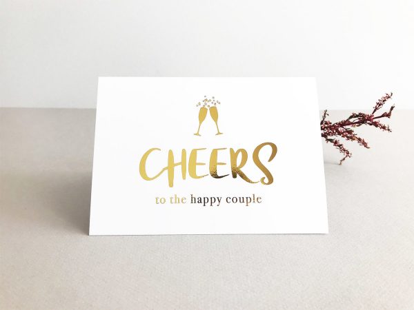 gold foil cards cheers