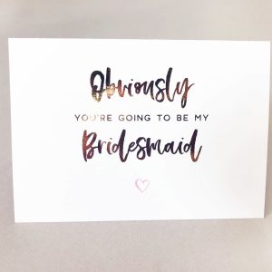 foil cards bridesmaid