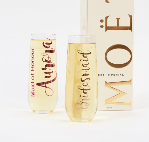 personalised stemless champagne glasses