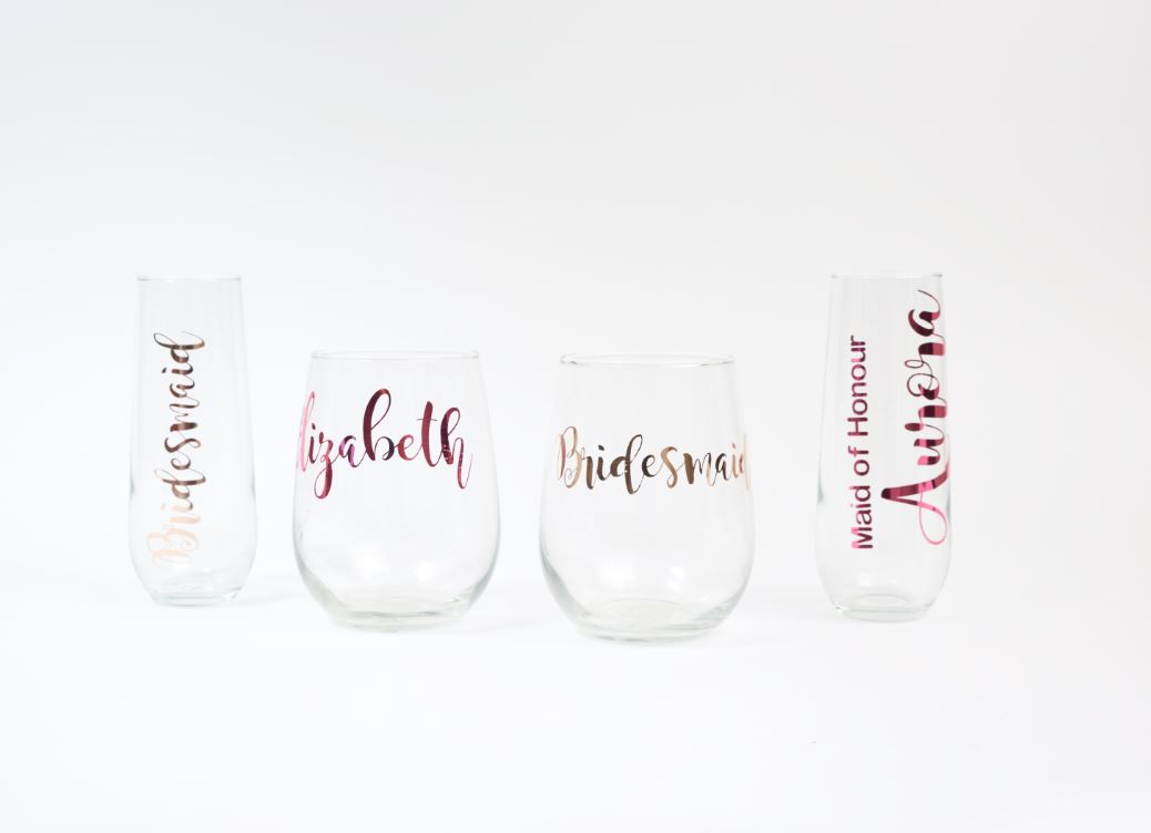 personalised glassware range