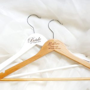 engraved wooden hangers