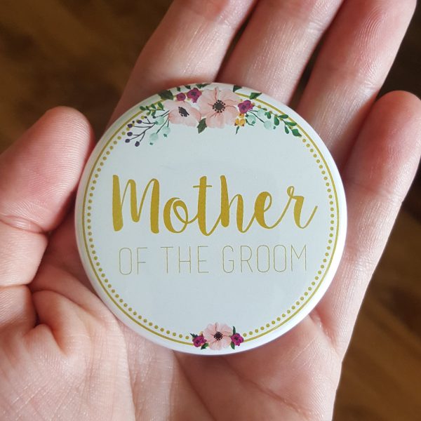 mother of the groom hens party badge