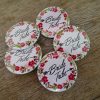 roses and arrows bride tribe badges