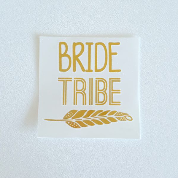 bride tribe temporary tattoo gold foil