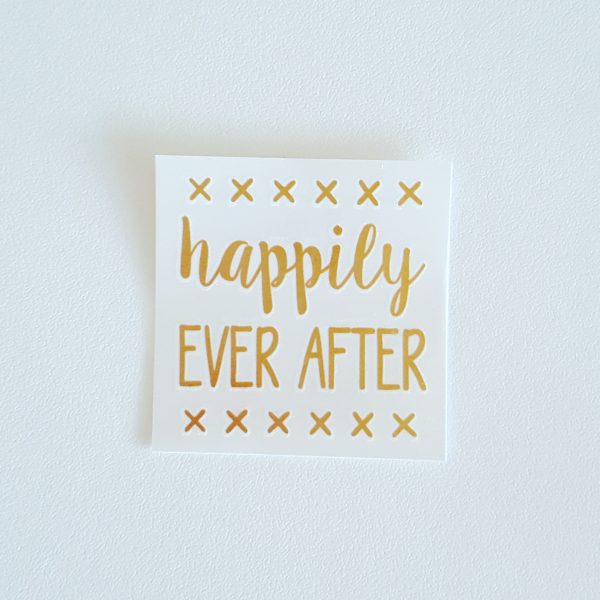 happily ever after temporary gold foil tattoo