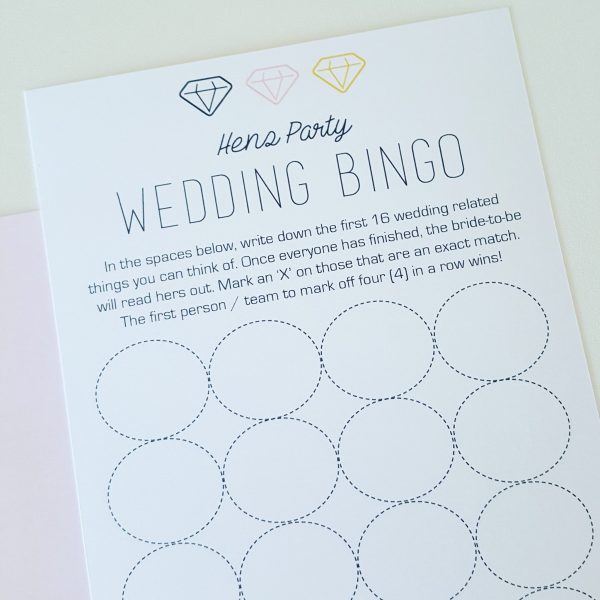 wedding bingo playing cards