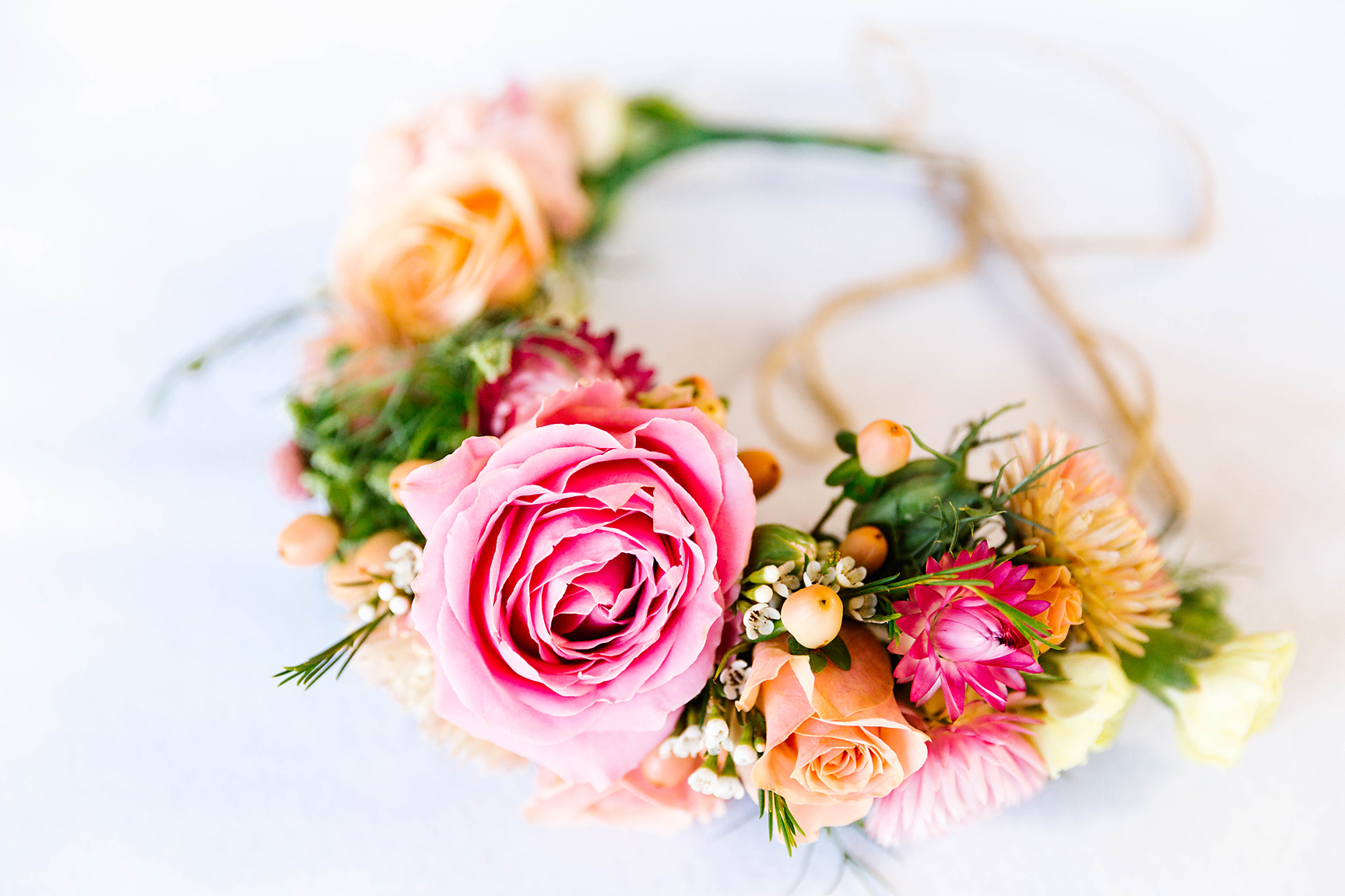 flower crown by bumble and bloom brisbane wedding florist
