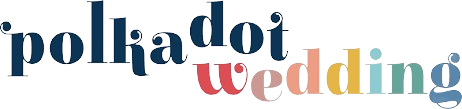 polka dot wedding logo on transparent background