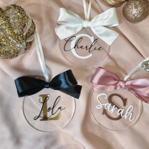 Personalised Initial Flat Bauble